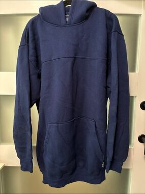 Men's Navy Blue Hooded Pullover Sweatshirt